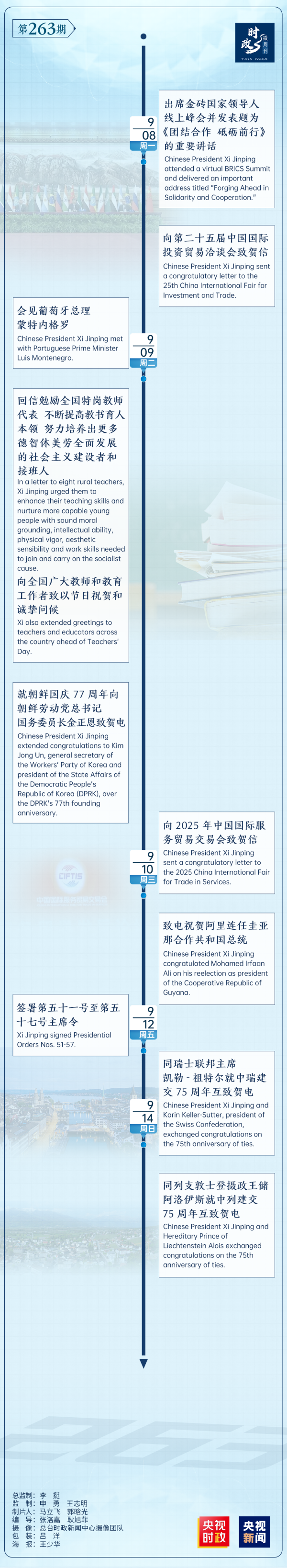郑州配资网在线登录 时政微周刊丨总书记的一周（9月8日—9月14日）